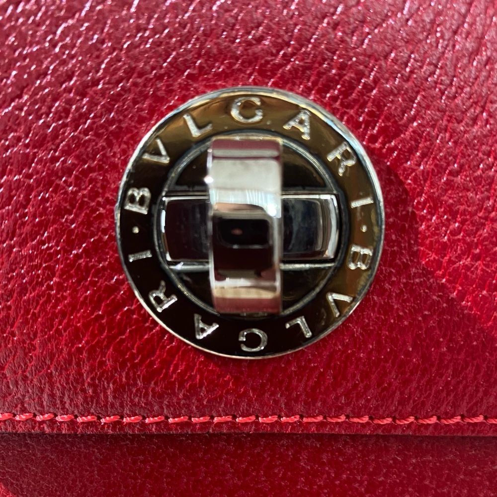 BVLGARI - Vintage - Red leather structured tote **35% OFF** - Picture 4 of 9